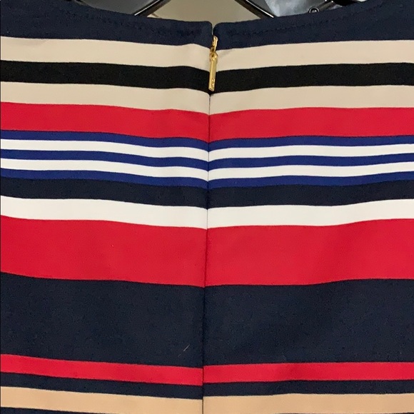 Donna Karan Sleeveless Striped Sheath Dress Size 10 - Picture 4 of 11